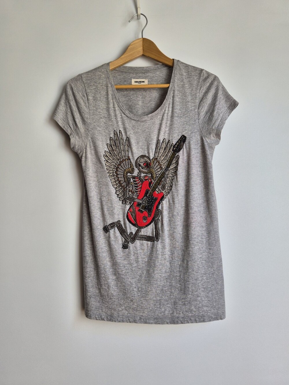 Zadig & Voltaire Titan Brode Skeleton Tee Small Rockstar Girlfriend Indie Sleaze - Picture 16 of 16
